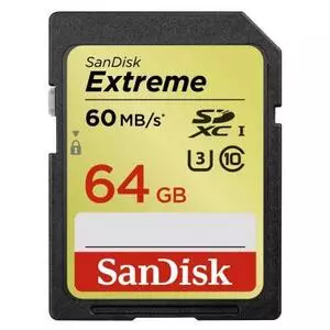 Карта памяти SanDisk 64Gb SDXC Class10 UHS-I U3 Extreme (SDSDXN-064G-G46)