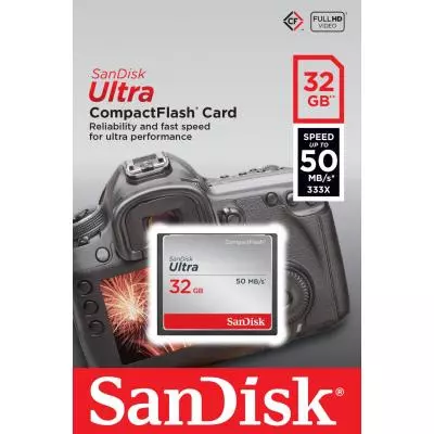 Карта памяти SanDisk 32Gb Compact Flash Ultra (SDCFHS-032G-G46) - 2 Карта памяти SanDisk 32Gb Compact Flash Ultra (SDCFHS-032G-G46) - 2