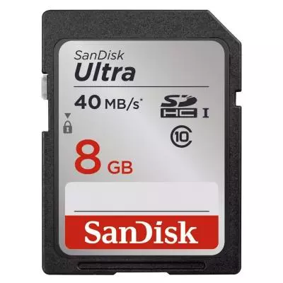Карта памяти SanDisk 8Gb SDHC class 10 UHS-I (SDSDUN-008G-G46)