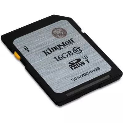 Карта памяти Kingston 16GB SDHC UHS-I Class10 (SD10VG2/16GB) - 1