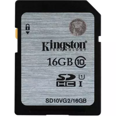 Карта памяти Kingston 16GB SDHC UHS-I Class10 (SD10VG2/16GB)