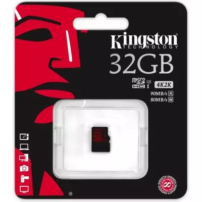 Карта памяти Kingston 32GB microSD Class10 UHS-I U3 (SDCA3/32GBSP) - 2