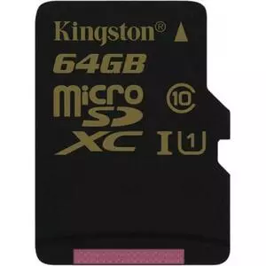 Карта памяти Kingston 64GB microSD Class10 UHS-I U1 (SDCA10/64GBSP)