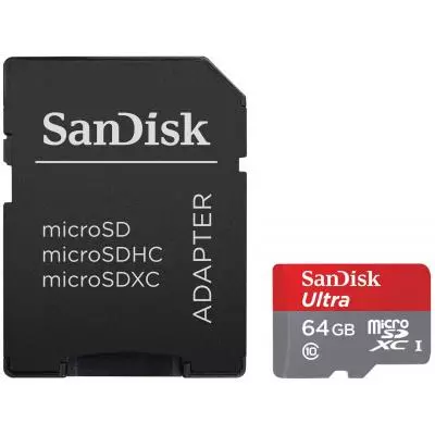 Карта памяти SanDisk 64GB microSD class10 UHS-I (SDSQUNC-064G-GN6MA) - 2