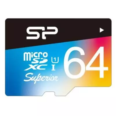 Карта памяти Silicon Power 64GB microSD class10 UHS-I Superior COLOR (SP064GBSTXDU1V20SP) - 1 Карта памяти Silicon Power 64GB microSD class10 UHS-I Superior COLOR (SP064GBSTXDU1V20SP) - 1
