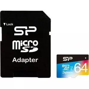 Карта памяти Silicon Power 64GB microSD class10 UHS-I Superior COLOR (SP064GBSTXDU1V20SP)