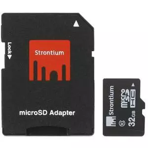 Карта памяти Strontium Flash 32GB microSD class10 (SR32GTFC10A)