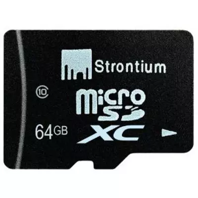 Карта памяти Strontium Flash 64GB microSD class10 UHS-1 (SR64GTFC10A) - 1