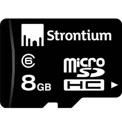 Карта памяти Strontium Flash 8GB microSD class6 (SR8GTFC6R)