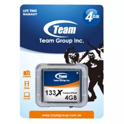 Карта памяти Team 4GB Compact Flash 133x (TCF4G13301) - 1 Карта памяти Team 4GB Compact Flash 133x (TCF4G13301) - 1