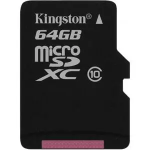 Карта памяти Kingston 64GB microSD class 10 (SDCX10/64GBSP)
