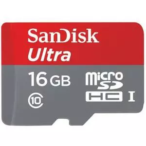 Карта памяти SanDisk 16GB microSDHC Class 10 UHS-I U3 (SDSQUNC-016G-GN6MA)