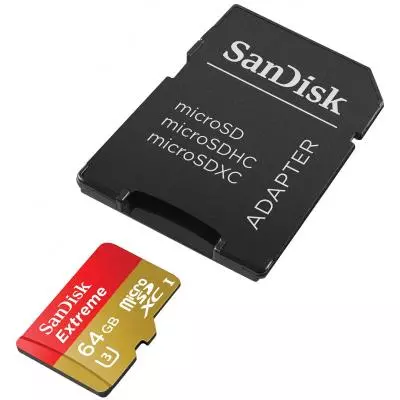 Карта памяти SanDisk 64GB microSDXC Extreme Class 10 UHS-I U3 (SDSQXNE-064G-GN6MA / SDSQXNE-064G-GN6АA) - 3