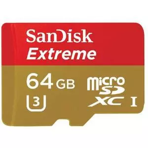 Карта памяти SanDisk 64GB microSDXC Extreme Class 10 UHS-I U3 (SDSQXNE-064G-GN6MA / SDSQXNE-064G-GN6АA)