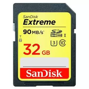 Карта памяти SanDisk 32GB SDHC Extreme Class 10 UHS-I U3 (SDSDXNE-032G-GNCIN)