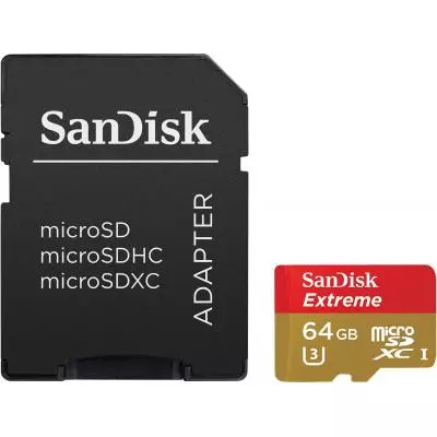 Карта памяти SanDisk 64GB microSDHC Class 10 UHS-I (SDSQXNE-064G-GN6AA) - 1 Карта памяти SanDisk 64GB microSDHC Class 10 UHS-I (SDSQXNE-064G-GN6AA) - 1