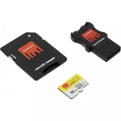 Карта памяти Strontium Flash 16GB microSDHC Class 10 USH-I 433X (SRN16GTFU1C) - 1 Карта памяти Strontium Flash 16GB microSDHC Class 10 USH-I 433X (SRN16GTFU1C) - 1