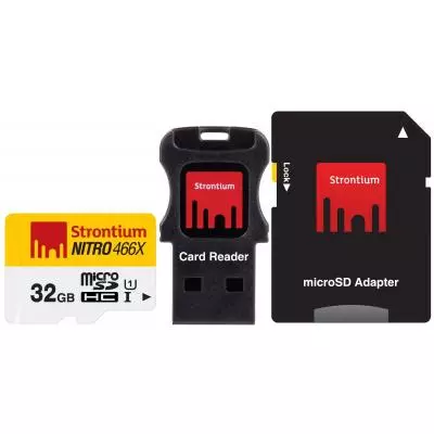 Карта памяти Strontium Flash 32GB microSDHC Class 10 USH-I 466X (SRN32GTFU1C) - 1