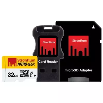 Карта памяти Strontium Flash 32GB microSDHC Class 10 USH-I 466X (SRN32GTFU1C)
