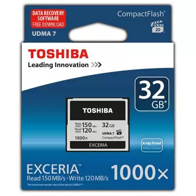 Карта памяти Toshiba 32GB Compact Flash 1000X (CF-032GTGI(8) - 1 Карта памяти Toshiba 32GB Compact Flash 1000X (CF-032GTGI(8) - 1