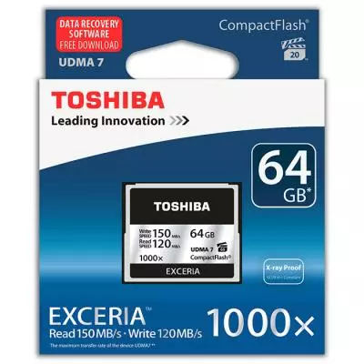 Карта памяти Toshiba 64GB Compact Flash 1000X (CF-064GTGI(8) - 1 Карта памяти Toshiba 64GB Compact Flash 1000X (CF-064GTGI(8) - 1