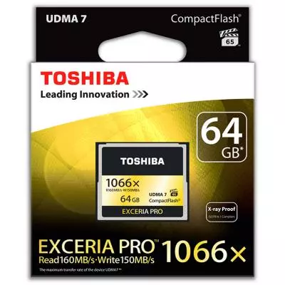 Карта памяти Toshiba 64GB Compact Flash 1000X (CF-064GSG(BL8) - 1