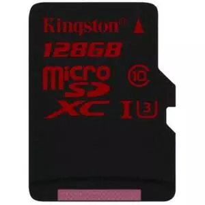 Карта памяти Kingston 128GB microSDXC class10 UHS-I U3 (SDCA3/128GBSP)