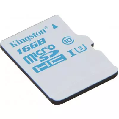 Карта памяти Kingston 16GB microSDHC class 10 UHS-I U3 (SDCAC/16GBSP) - 1 Карта памяти Kingston 16GB microSDHC class 10 UHS-I U3 (SDCAC/16GBSP) - 1