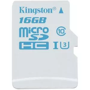 Карта памяти Kingston 16GB microSDHC class 10 UHS-I U3 (SDCAC/16GBSP)