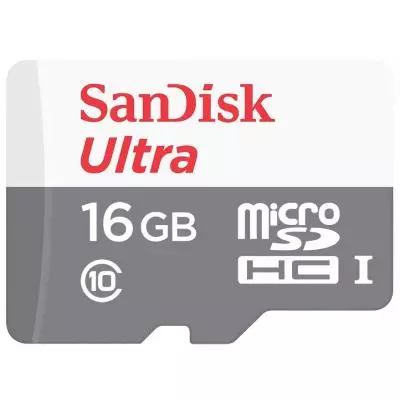 Карта памяти SanDisk 16GB microSDHC class 10 UHS-I (SDSQUNB-016G-GN3MN)