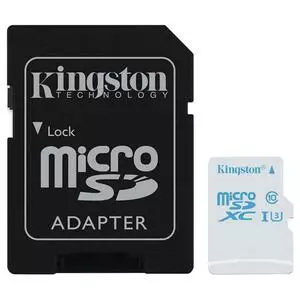 Карта памяти Kingston 64GB microSD class10 USH-I U3 (SDCAC/64GB)