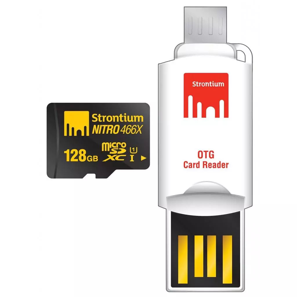 Карта памяти Strontium Flash 128GB microSD class 10 USH-I (SRN128GTFU1T)