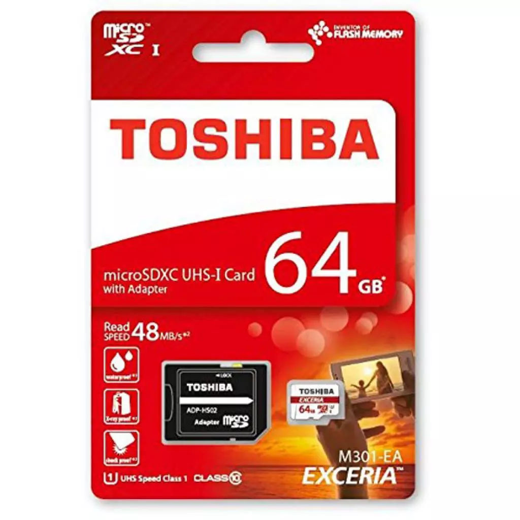 Карта памяти Toshiba 64GB microSDXC class 10 UHS-I (THN-M301R0640EA) - 2 Карта памяти Toshiba 64GB microSDXC class 10 UHS-I (THN-M301R0640EA) - 2