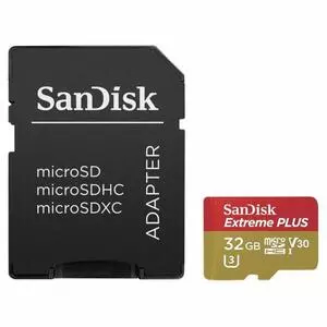 Карта памяти SanDisk 32GB microSD Class10 UHS-I V30 4K Extreme Plus (SDSQXWG-032G-GN6MA)