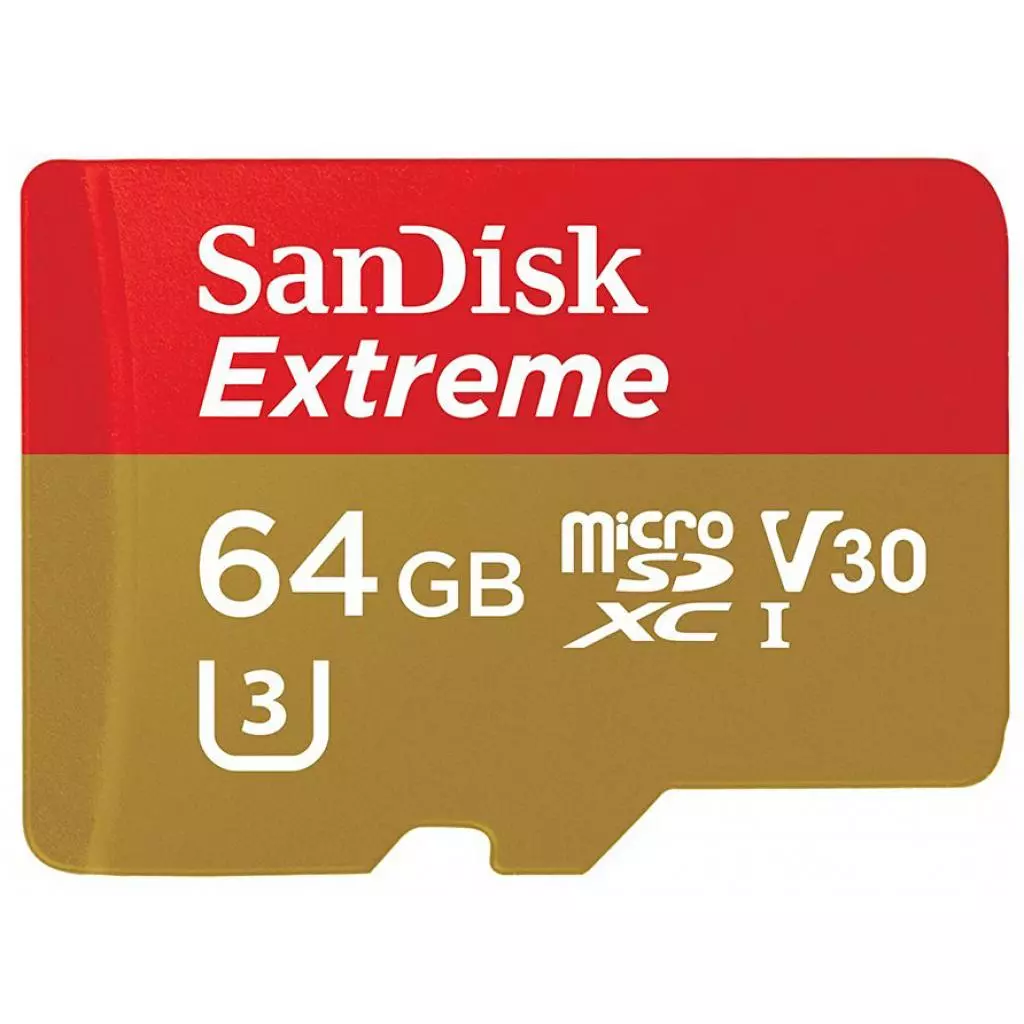 Карта памяти SanDisk 64GB microSDXC Class10 UHS-I V30 4K Extreme (SDSQXVF-064G-GN6MA) - 2 Карта памяти SanDisk 64GB microSDXC Class10 UHS-I V30 4K Extreme (SDSQXVF-064G-GN6MA) - 2