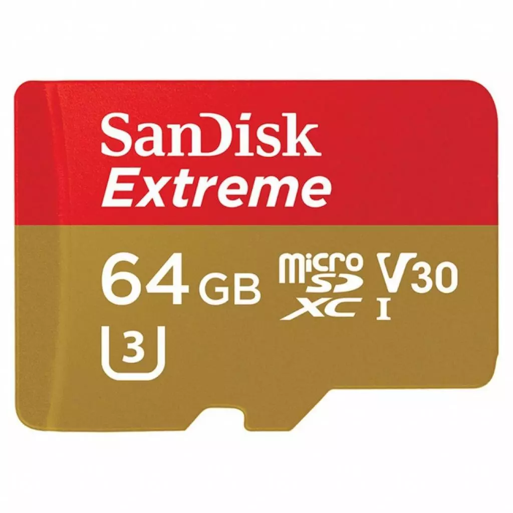 Карта памяти SanDisk 64GB microSDXC Class10 UHS-I V30 4K Extreme Action (SDSQXVF-064G-GN6AA) - 2