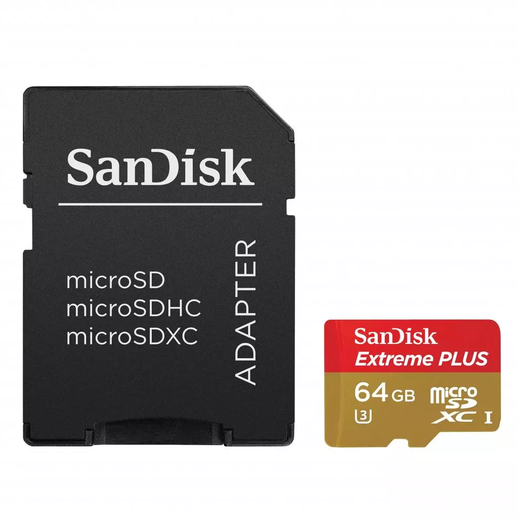 Карта памяти SanDisk 64GB microSDXC Class10 UHS-I V30 4K Extreme Action (SDSQXVF-064G-GN6AA)