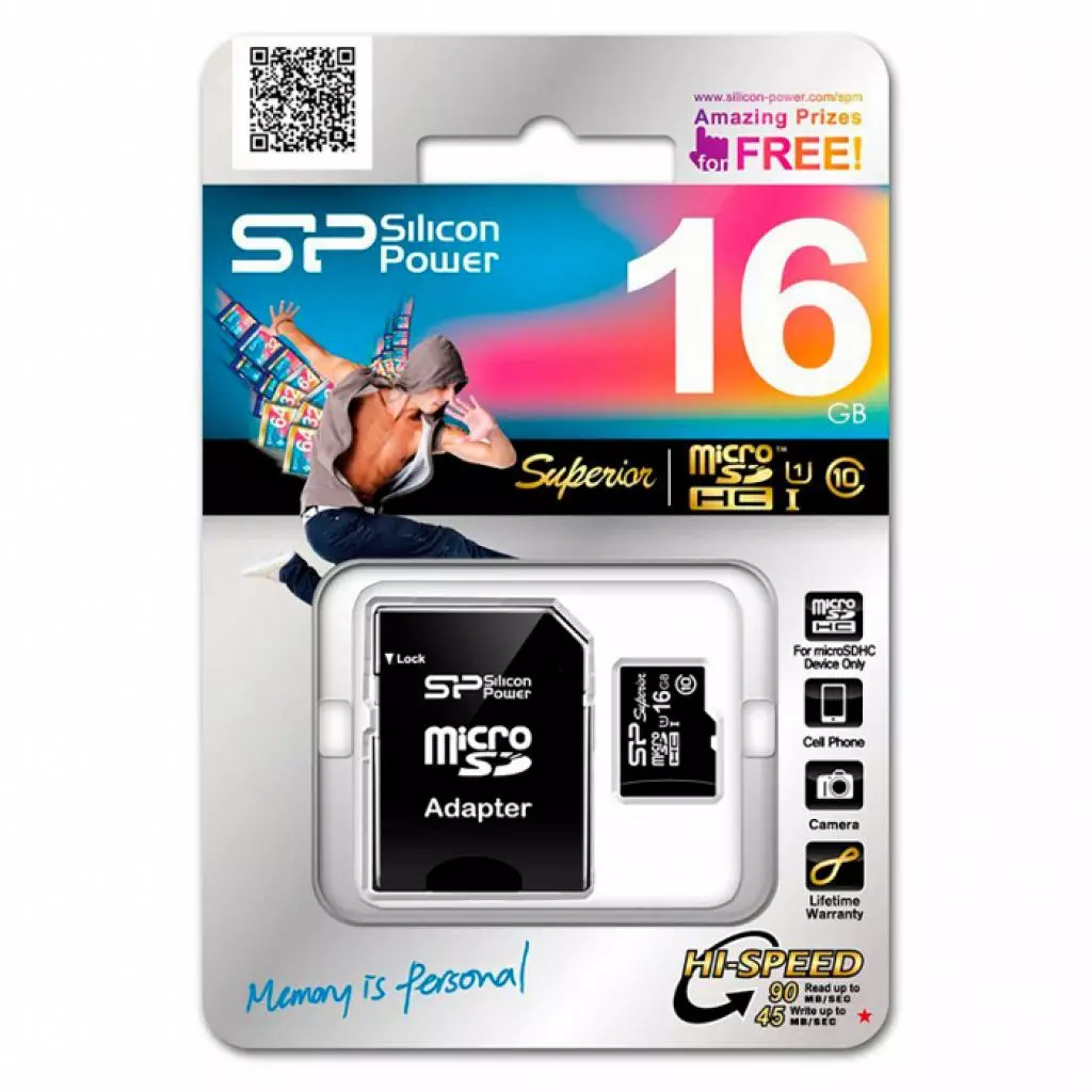 Карта памяти Silicon Power 16GB microSD Class10 UHS-I (SP016GBSTHDU1V10SP) - 1 Карта памяти Silicon Power 16GB microSD Class10 UHS-I (SP016GBSTHDU1V10SP) - 1