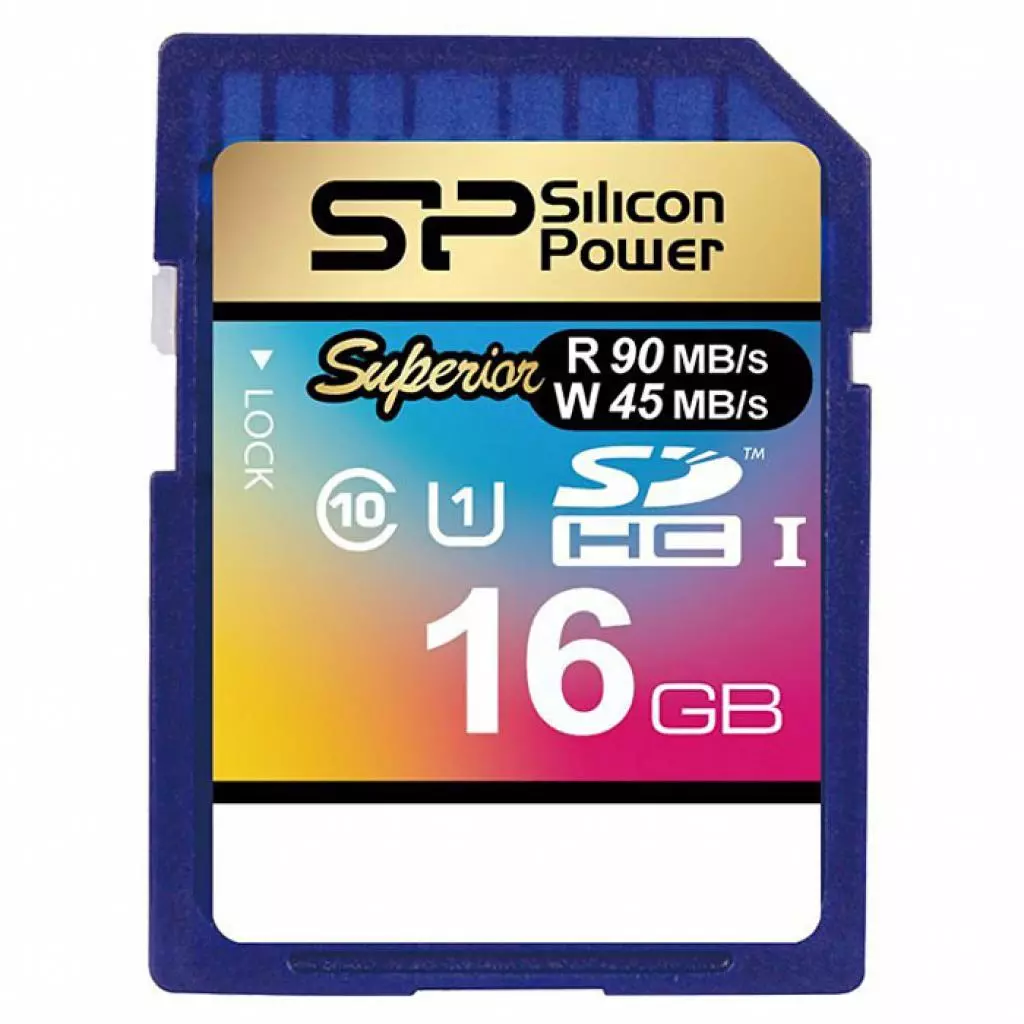 Карта памяти Silicon Power 16GB SDHC Class10 UHS-I U1 (SP016GBSDHCU1V10)