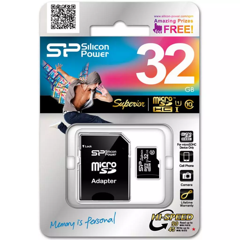 Карта памяти Silicon Power 32GB microSD Class10 UHS-I (SP032GBSTHDU1V10SP) - 1 Карта памяти Silicon Power 32GB microSD Class10 UHS-I (SP032GBSTHDU1V10SP) - 1