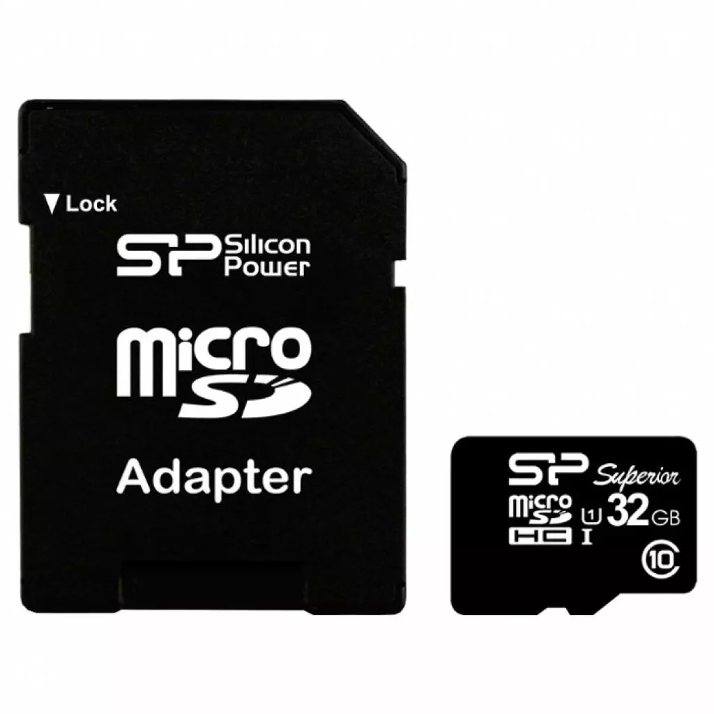 Карта памяти Silicon Power 32GB microSD Class10 UHS-I (SP032GBSTHDU1V10SP)