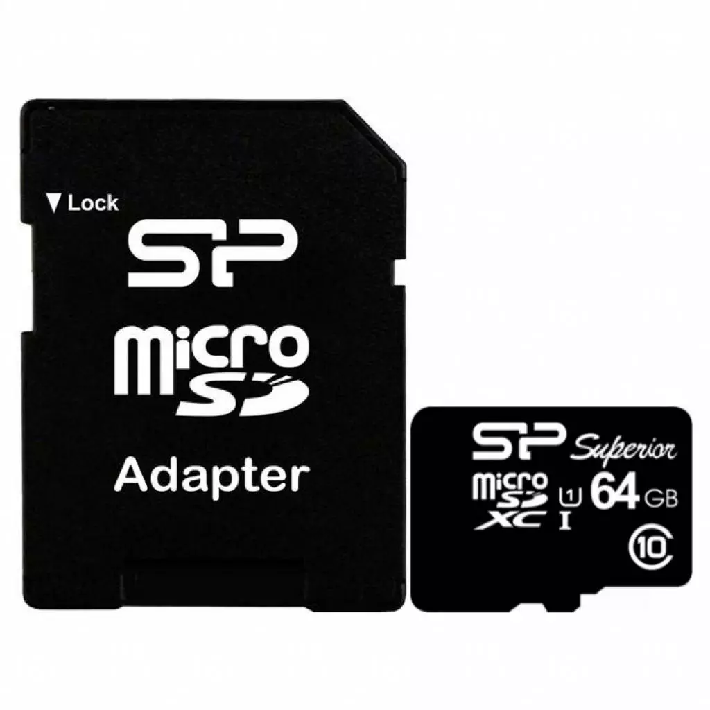 Карта памяти Silicon Power 64GB microSDXC Class10 UHS-I (SP064GBSTXDU1V10SP)