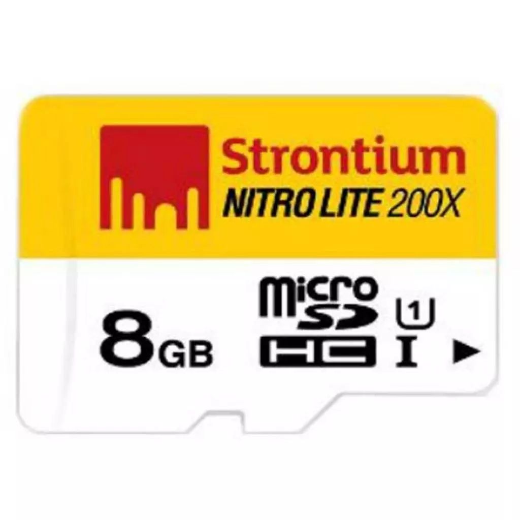 Карта памяти Strontium Flash 8GB Class 10 UHS-I Nitro Lite 200x + SD adapter (SRL8GTFU1) - 2 Карта памяти Strontium Flash 8GB Class 10 UHS-I Nitro Lite 200x + SD adapter (SRL8GTFU1) - 2