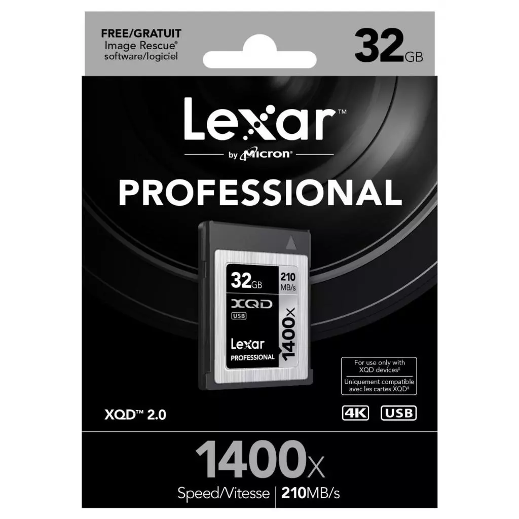 Карта памяти Lexar 32GB XQD 1400X Professional (LXQD32GCRBEU1400) - 1 Карта памяти Lexar 32GB XQD 1400X Professional (LXQD32GCRBEU1400) - 1