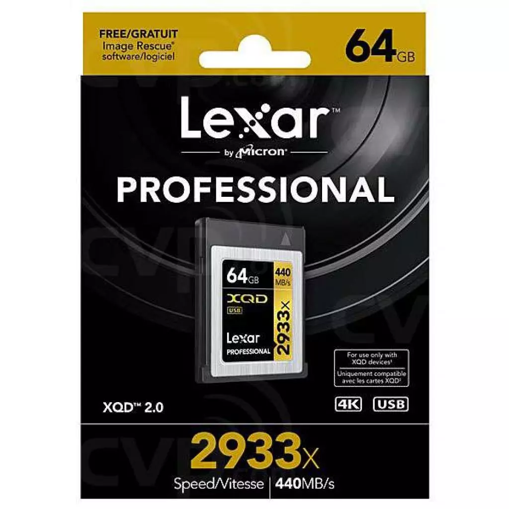 Карта памяти Lexar 64GB XQD 2933X Professional (LXQD64GCRBEU2933) - 1 Карта памяти Lexar 64GB XQD 2933X Professional (LXQD64GCRBEU2933) - 1