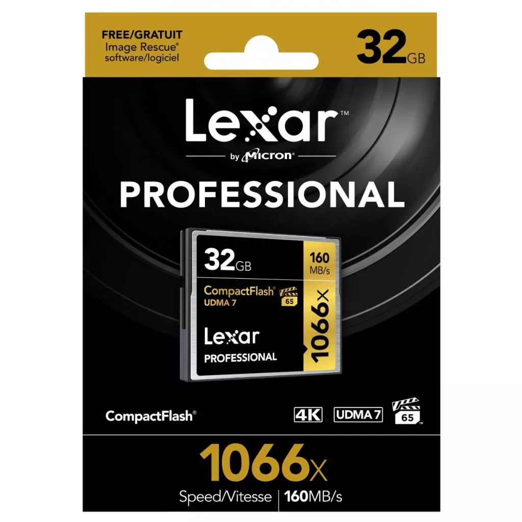 Карта памяти Lexar 32GB Compact Flash 1066X Professional (LCF32GCRBEU1066) - 1 Карта памяти Lexar 32GB Compact Flash 1066X Professional (LCF32GCRBEU1066) - 1