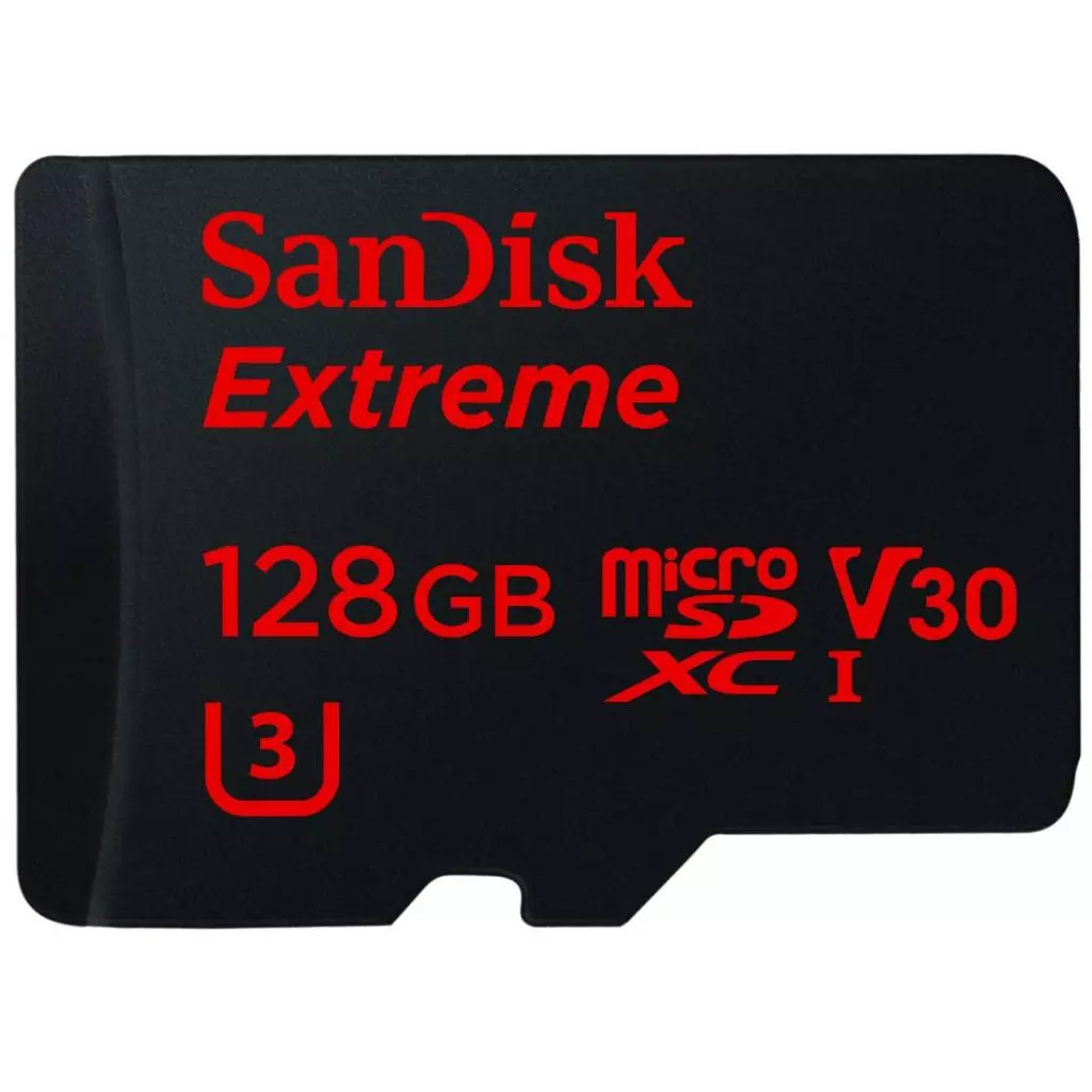 Карта памяти SanDisk 128GB microSDXC class 10 UHS-I 4K Extreme Action (SDSQXVF-128G-GN6AA) - 1 Карта памяти SanDisk 128GB microSDXC class 10 UHS-I 4K Extreme Action (SDSQXVF-128G-GN6AA) - 1