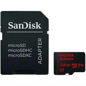 Карта памяти SanDisk 128GB microSDXC class 10 UHS-I 4K Extreme Action (SDSQXVF-128G-GN6AA)