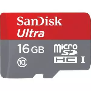 Карта памяти SanDisk 16GB microSD class 10 UHS-I Ultra (SDSQUNC-016G-GN3MN)