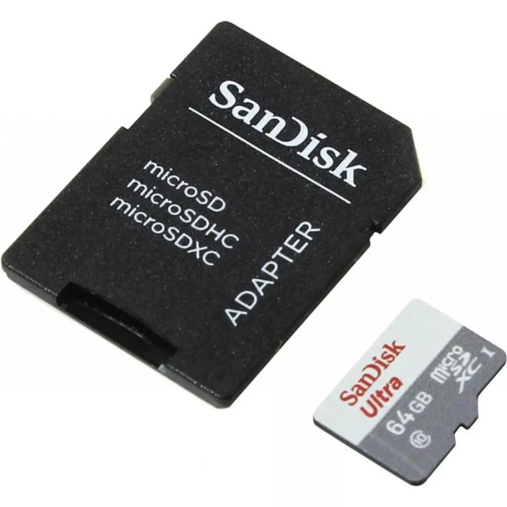 Карта памяти SanDisk 64GB microSDXC class 10 UHS-I Ultra (SDSQUNB-064G-GN3MA) - 1 Карта памяти SanDisk 64GB microSDXC class 10 UHS-I Ultra (SDSQUNB-064G-GN3MA) - 1